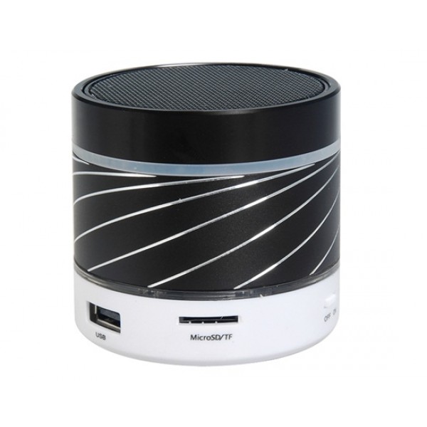 S07U Portable Bluetooth 3.0 Wireless Speaker with Hands-free Call, LED Light & TF Reader/USB Flash Drive (Black)